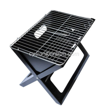 Llyfr Nodiadau Compact plygadwy a chludadwy Charcoal BBQ X-gril